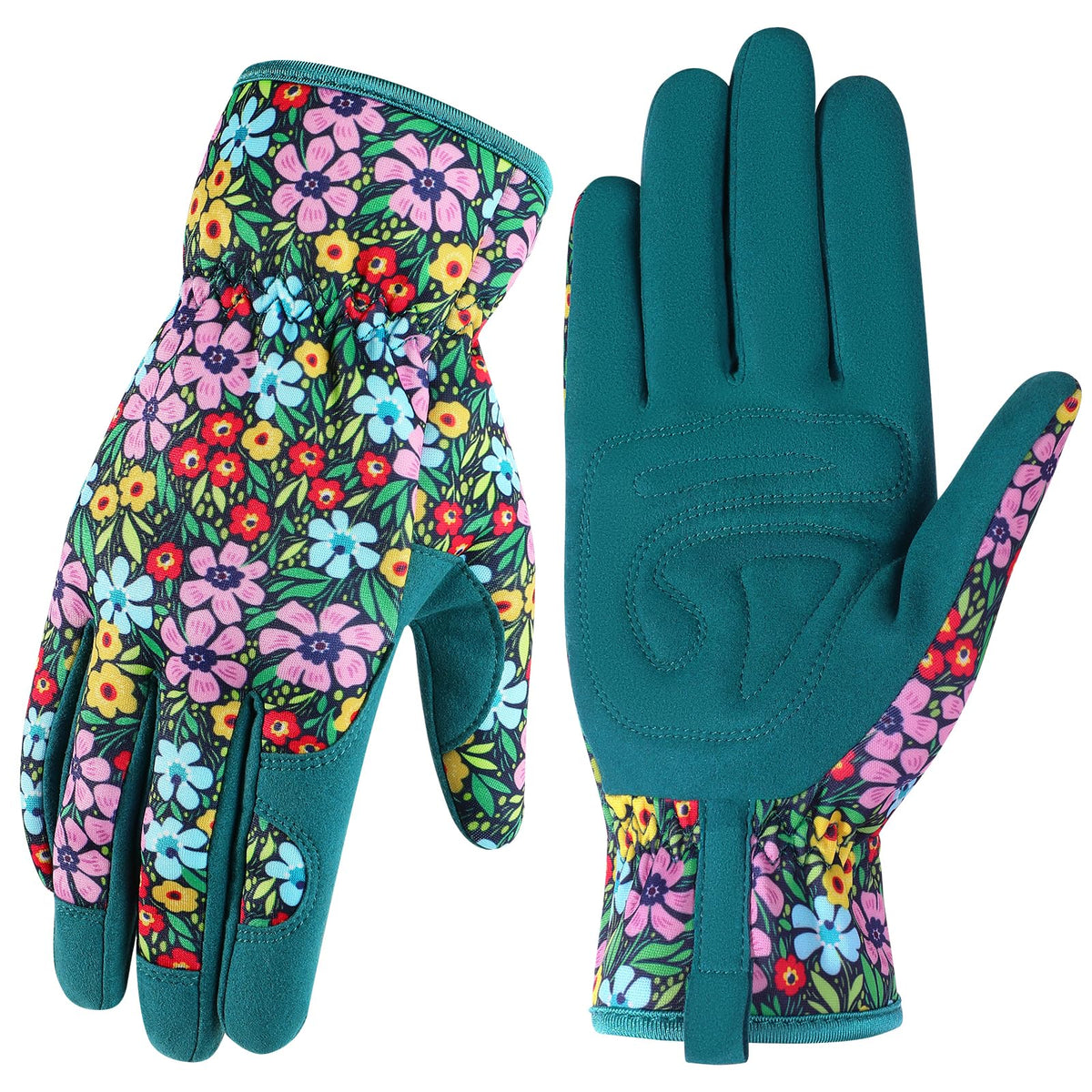 fauson Gardening Gloves - Gardening Gloves for Women Firm Grip Breathable Garden Gloves Puncture-Resistant Work Gloves Green