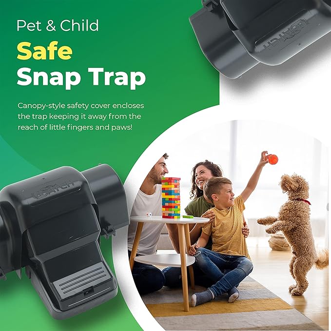 Rat Traps Indoor and Outdoor - 4 Pack Dual-Entry Large Rat Trap Outdoor and Indoor for Home, Garden and Restaurant with 99.9% Trap Rate | Easy to Use Rodent Traps with Safe Hands Free Design - UCatch