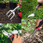 Garden Tools Set, 30 Piece Stainless Steel Gardening Kit with Vintage Floral Tote Bag, Non-Slip Ergonomic Rubber Handle, Ideal Gift for Women & Beginners, for Succulent, Home Garden, Mothers Day Gifts