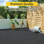 Marine Carpet - 6 FT x 10 FT Black Indoor Outdoor Rug (0.2" Thick) with Water-Proof TPE Backing, Non-Slip Outdoor Marine Carpet Roll for Home, Patio, Porch, Deck
