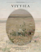 VIYYIEA Gold Framed Wall Art Canvas Print - Vintage Meadow Landscape Oil Painting - Farmhouse Wall Decor - Flower Art - French Decor for Living Room & Cozy Bedroom - 13x16in