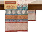 Maison d' Hermine Table Runner 100% Cotton Single Layer Table Runners 108 inches Long for Thanksgiving Christmas Decorations Home Kitchen Dining Party Wedding (Romane, 14.5" x 108")
