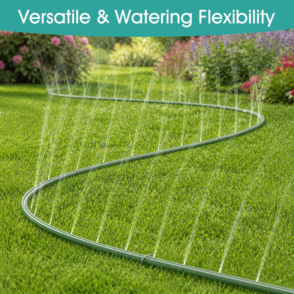 Amolok 50 FT Soaker Hose for Garden Lawn, Water Saving Sprinkler Hose