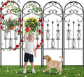 AMAGABELI Garden & Home 4 Pack 60" x 18" Metal Garden Trellis for Climbing Plants Outdoor Climbing Rose Trellis Rustproof Plant Vines Flower Vegetable Trellis for Potted Plants Support Black