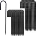Rebar Stakes 12 inches 34-Pack Ground Stakes Heavy Duty J Hook Tent Stakes for Outdoor Decorations and Inflatables, Metal Yard Stakes for Fencing and Gardening, Gazebo and Swing Set Anchors
