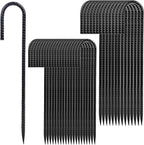 Rebar Stakes 12 inches 34-Pack Ground Stakes Heavy Duty J Hook Tent Stakes for Outdoor Decorations and Inflatables, Metal Yard Stakes for Fencing and Gardening, Gazebo and Swing Set Anchors