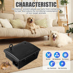 Qualirey 4 Pack Rat Bait Stations Large Rodent with Key Reusable Mouse Stations Mice Blocks Heavy Duty Boxes for Outdoor Rodents Mice Blocks, Bait Not Included, Black (8.66 x 7.5 x 3.9 Inches)