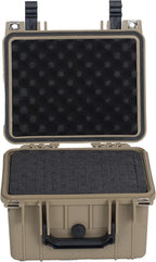 MEIJIA Portable All Weather IP67 Waterproof Camera Case,hard case with Customizable Fit Foam,Fit Use of Drones,Camera,Equipments,10.62 x9.68x6.87inches(Desert Tan)