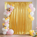 SquarePie Sequin Backdrop Less See Through Thick Background for Photography Glitter Curtain Party 7FT x 7FT Gold