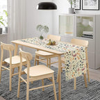 Watercolor Floral Table Runner, Vintage Colorful Floral Natural Style Pattern Decorative Home Restaurant Kitchen Rectangle Table Runner,13in（33cm） W * 36in（92cm） L