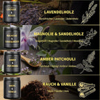 Scented Candles for Men, 4 Pack Mens Candle Gift Set, Relaxation Candles for Home Scented, 28oz Soy Wax Aromatherapy Candles of Lavender/Patchouli/Sandalwood/Smoke & Vanilla