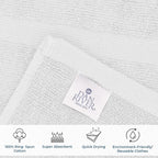 DAN RIVER Classic Bath Mat - White, 100% Ring Spun Cotton, Pack of 2, 21x34 inches, 800 GSM, Non-Slip, Absorbent, Quick Drying, Machine Washable Bathroom Floor Mats for Shower, Kitchen & Bath