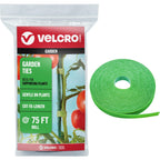 VELCRO Brand Adjustable Plant Ties | 75 ft x 1/2 in Green Garden Tape | Reusable, Cut-to-Length Hook & Loop Plant Support for Staking, Training & Organizing Tomatoes, Vines, and Flowers