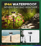 10 Pack Ultra Bright Solar Lights Outdoor Waterproof, from Dusk to Dawn Up to 12H Outdoor Solar Lights, Auto On/Off Solar Powered Garden Pathway Lights, Landscape Lighting Decorative for Yard, Patio