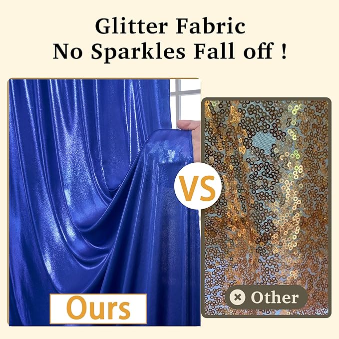 20ftx10ft Royal Blue Sequin Backdrop Curtain Panels for Parties, 4 Panels Wrinkle Free Glitter Photo Backdrop Drapes Shimmer Back Drop Cloth for Wedding Birthday Christmas Photography Background