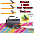 Wrapping Paper Cutter with 3 Replaceable Blade Sets for Birthday Paper Gift Wrapping Paper Roll Cutter and Christmas Wrapping Paper Cutter Tool Tube Holder Slidding Slicing.