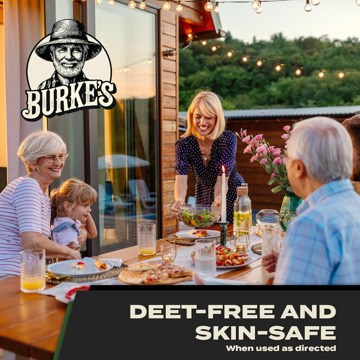 Burke's Natural Mosquito Repellent, DEET Free Mosquito Spray for Outdoor & Travel, 3 oz (90mL)