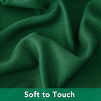 Biscaynebay Textured Fabric Christmas Square Table Cloth 60x60 Inch, Hunter Green Water Resistant Spill Proof Tablecloths for Dining, Kitchen, Wedding and Parties etc. Machine Washable
