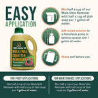 PetraMax Castor Oil Mole Repellent for Lawns - Best Anti Mole and Vole Repellent of Outdoor Space - How to Get Rid of Moles in My Yard, Garden Or Lawn, Safe and Effective Vole Deterrent (33.8 fl oz)