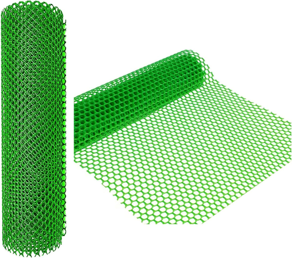 Wire Fence Mesh Green Plastic Mesh Roll 39.3″ Wide Poultry Fencing Multi-Use Garden Fence for Snow Fence Chicken Plants Balcony Protection Barrier(Size:1x20M - Mesh 1.2cm)