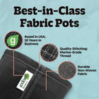 GeoPot 15 Gallon Fabric Grow Bags for Vegetables, Houseplants, Herbs & Flowers | 5-Pack | Aerated Fabric Pots for Outdoors and Indoors