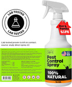 Nature's Dome Eco-Friendly Lab Tested – 16 oz – Pest Control - Insect, Spider, Fly, Flea, Ticks, Ant Spray Safe for Pets and Kids 100% Natural – Fast-Acting, for Indoor & Outdoor Use