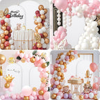 6.6FT Wedding Arch Covers Arch Backdrop Cover Arch Stand Covers Set Arch Cover Spandex Fabric Stretchy Backdrop for Wedding Birthday Party Decoration Baby Shower (White, Cover Only)