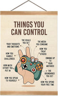 ZTGDA Positive Affirmation Poster,Things You Can Control Poster,Mental Health Gaming Wall Art, Positive Motivational Canvas for Teen Room, Counseling Office, Therapy, or Classroom Decor(Control)