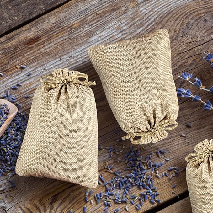 ANPHSIN 75 Pcs Small Burlap Gift Bags with Drawstring - 5.4" x 3.7" Burlap Favor Sacks, Mini Gift Wrapping Bags for Wedding Baby Shower Classmates Festival Party Favors, DIY Craft
