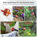 30PCS 3 GPH Pressure Compensating Drip Irrigation Spot Watering Drippers/Emitters, Self-Cleaning Constant Flow Drip Irrigation Emitters Heads Irrigation Drippers Parts for Drip Irrigation System