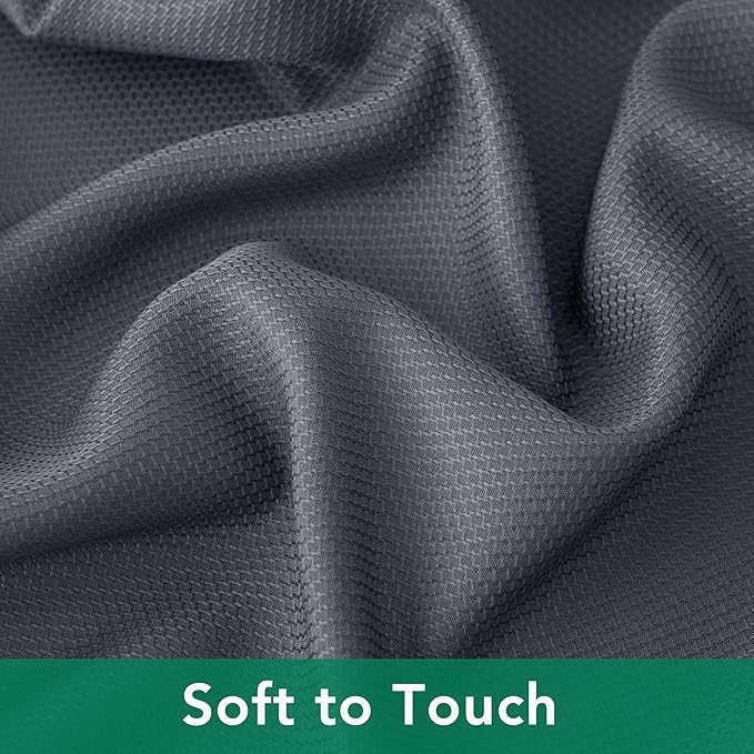 Biscaynebay Textured Fabric Tablecloths 60x84 Inches Rectangular, Dark Grey Water Resistant Tablecloths for Dining, Kitchen, Wedding and Parties etc. Machine Washable