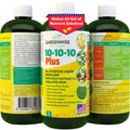 10-10-10 All Purpose Plant Food - Liquid Fertilizer with Seaweed Kelp & Iron - Indoor & Outdoor Plant Food, Vegetables, Flowers, Lawn & Garden 1x32oz