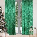 HH 9x9FT Green Big Sequin Backdrop Curtains, Sequin Photo Backdrop Payette Backdrop Curtain Panels, Shimmer Fabric Photography Backdrop for Wedding Party Christmas Decoration