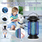 Bug Zapper Outdoor & Indoor, Upgraded 18W Exclusive Blue-Violet Light with 2W LED Lamp, 100% Increase in Mosquito Control Effect, Coverage of 1/2-1 Acre, Fly Zapper for Patio, Backyard, Home