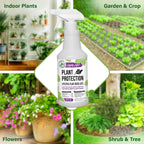 Mighty Mint 32 oz Peppermint Plant Protection Spray - for Spider Mites, Insects, Gnats, Fungus, and Disease with Microfiber Cloth