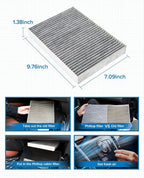 PHILTOP ACF034 (CF11854) Cabin Air Filter, Replacement for Rogue (2014-2020), Rogue Sport (2017-2021), Qashqai (2017-2020), Premium Cabin Filter with Activated Carbon Filter Up Dust Pollen Odor