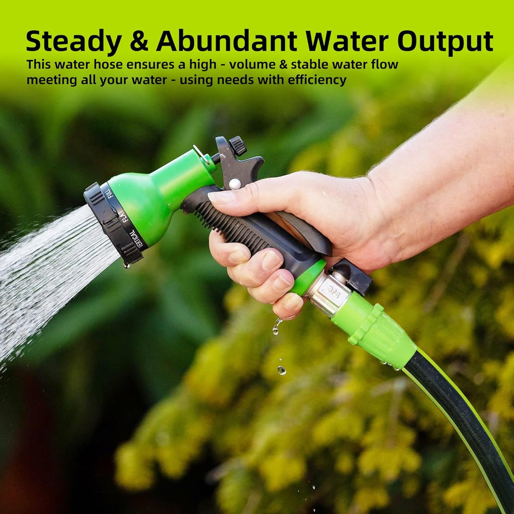 Worth Leader Short Garden Hose 3/4 in. x 2 ft. -Heavy Duty Durable Lightweight PVC Rubber Water Pipe for Agriculture, Lawn Care & Commercial Use -No Kink, Flexible, Leakproof, Male to Female Fittings