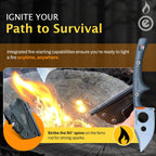 OUTDOOR ELEMENT Contour Feather Survival and Culinary Knives – VG10 Steel Fixed Blade with Fire Starter, Hex Driver, Knife Sharpener, Sheath & Built in Whistle - Built For Camping & Outdoor Adventure
