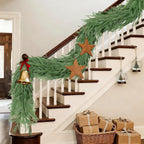 5FT Bendable Christmas Garlands Norfolk Pine Garland Real Touch, Artificial Greenery Garland for Fireplace, Mantle, Table, Stairs, Indoor Outdoor Christmas Decoration(1PCS)