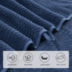 4 Piece Oversized Bath Towels Set 35x70 Inches, Navy Extra Large Soft Bath Sheet Chair Towels 600 GSM Highly Absorbent Quick Dry Towels Set for Bathroom Hotel Spa