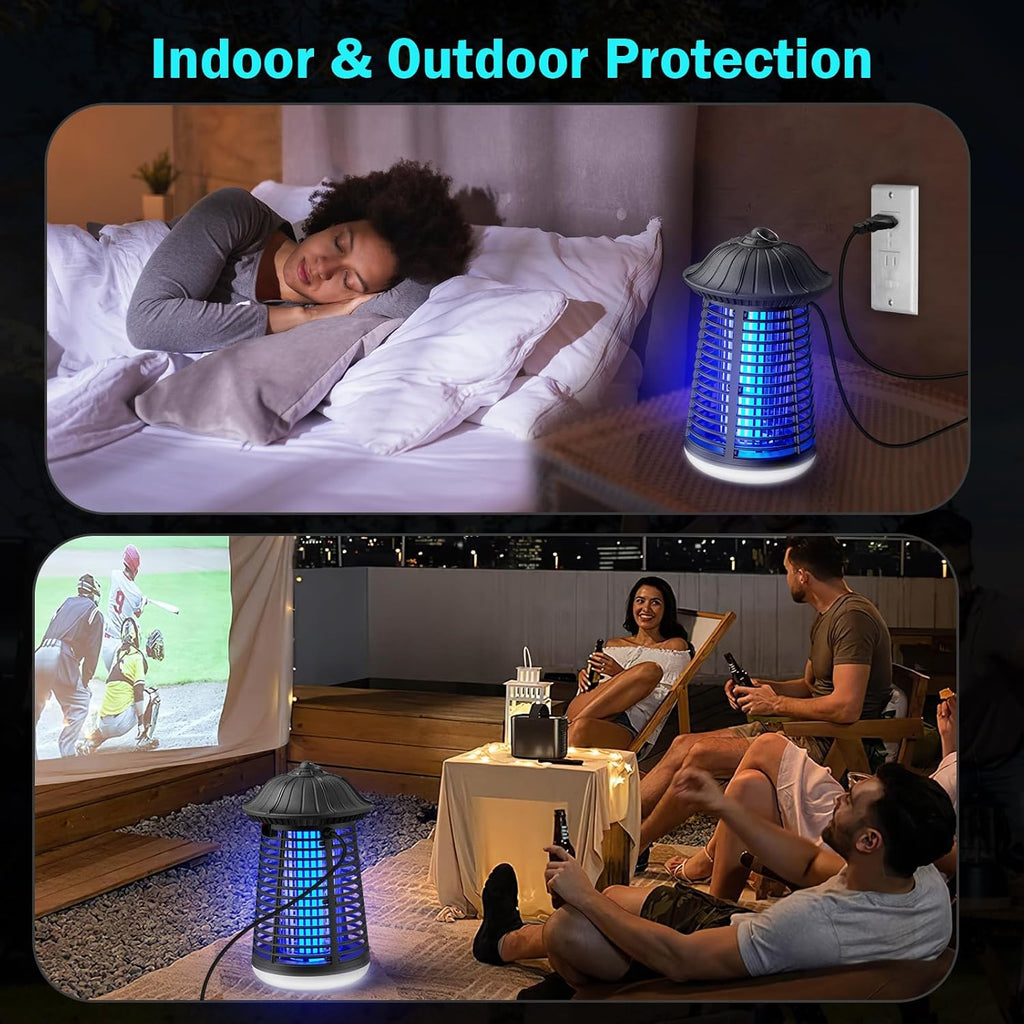 Bug Zapper Indoor Outdoor with LED Light, ZECHUAN Mosquito Killer Lantern, Electronic Fly Trap Insect Killer for Home, Backyard, Patio, Garden