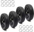 AR-PRO (4-Pack) 13" Flat Free Tire and Wheel - with 5/8" Axle Bore Hole, 2.17" Offset Hub - 13 lnch Solid Wheels Compatible with Garden wagon Cart,Hand Trucks,Utility Cart and Lawnmower Yard Trailers