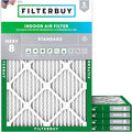 Filterbuy 15x20x1 Air Filter MERV 8 Essential Dust & Allergy Defense (5-Pack), Electrostatic Pleated HVAC AC Furnace Filters Replacement, Made in USA (Actual Size: 14.50 x 19.50 x 0.75)