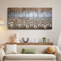 Large Brown Dandelion Canvas Wall Art for Living Room - Tree Theme Picture Modern Framed Prints Artwork Ready to Hang for Bedroom Home Decor - Size 24x48 IN