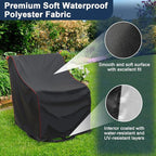 Patio Chair Covers Waterproof, Outdoor Chair Covers, Windproof UV Resistant Patio Furniture Covers for Garden Deck Lawn Chairs (2 Pack, Black)