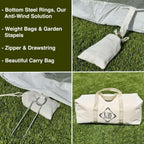 Mosquito Net for Umbrella 9.2 FT | Large Sizes & Fabric Designed for Outdoors | Insect House Screen Netting for Patio, Porch & Garden Terrace | Outside Canopy Bug & Fly Protection Enclosure