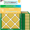 Filterbuy 15x20x1 Air Filter MERV 11 Superior Pet & Allergy Defense (12-Pack), Electrostatic Pleated HVAC AC Furnace Filters Replacement, Made in USA (Actual Size: 14.50 x 19.50 x 0.75)