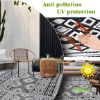 Outdoor Rug 5x8 ft Waterproof, Reversible Outdoor Plastic Straw Rug for Patios Clearance, Outdoor Area Rug Carpet RV Mat for Camping Backyard Deck Porch