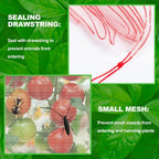 Insect Bird Barrier Mesh, Garden Netting Barrier, Bird Netting, Netting for Plant with Drawstring, 3.5 x 4.6 FT Tomato Protective Cover, Large Potted Fruit Protectors Cover for Blueberry Bushes