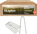 Sandbaggy Round Top 6-Inch Landscape Staples ~ SOD Garden Stakes Square Pin for Ground Cover Fabric & Drip Irrigation Tubing (100 Staples)